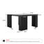 Table basse carrée noire 27,56 po