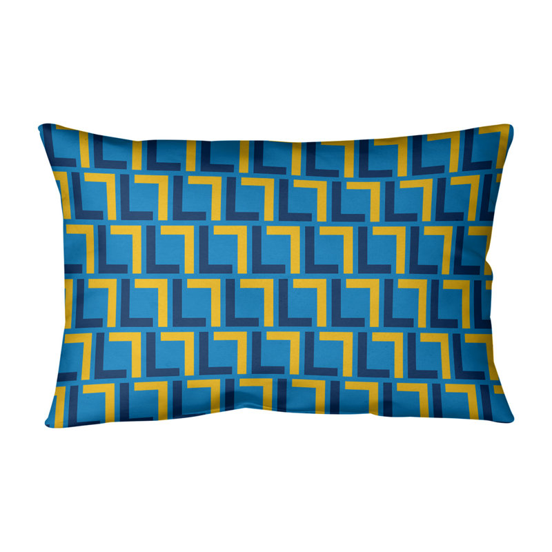 Housse et coussin rectangulaires de luxe Los Angeles Flash Football, Bleu marine / blanc / bleu pastel, Simili daim