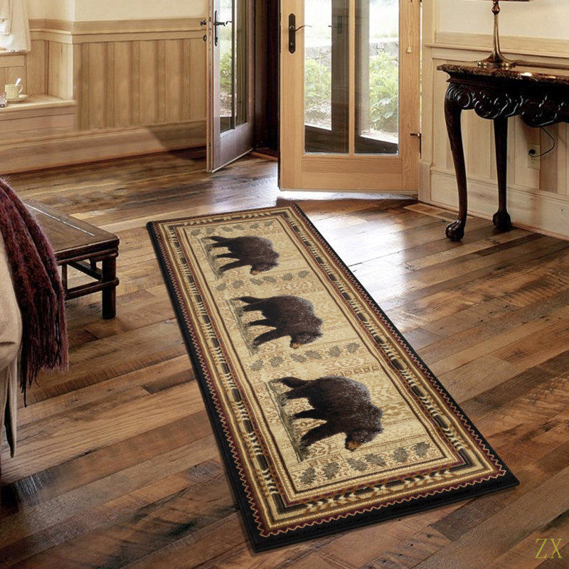 Nid naturel 7 pi 10 po X 10 pi 3 po Tapis Lodge, Rectangle 7 pi 10 po x 10 pi 3 po