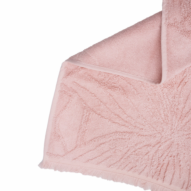 Abduh Plush Jacquard Hand Towel, Pink