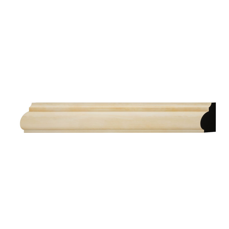 Wm1201 P 5/8 po x l 1 1/4 po x L 96 po Moulure de bois franc massif de qualité américaine, Pin