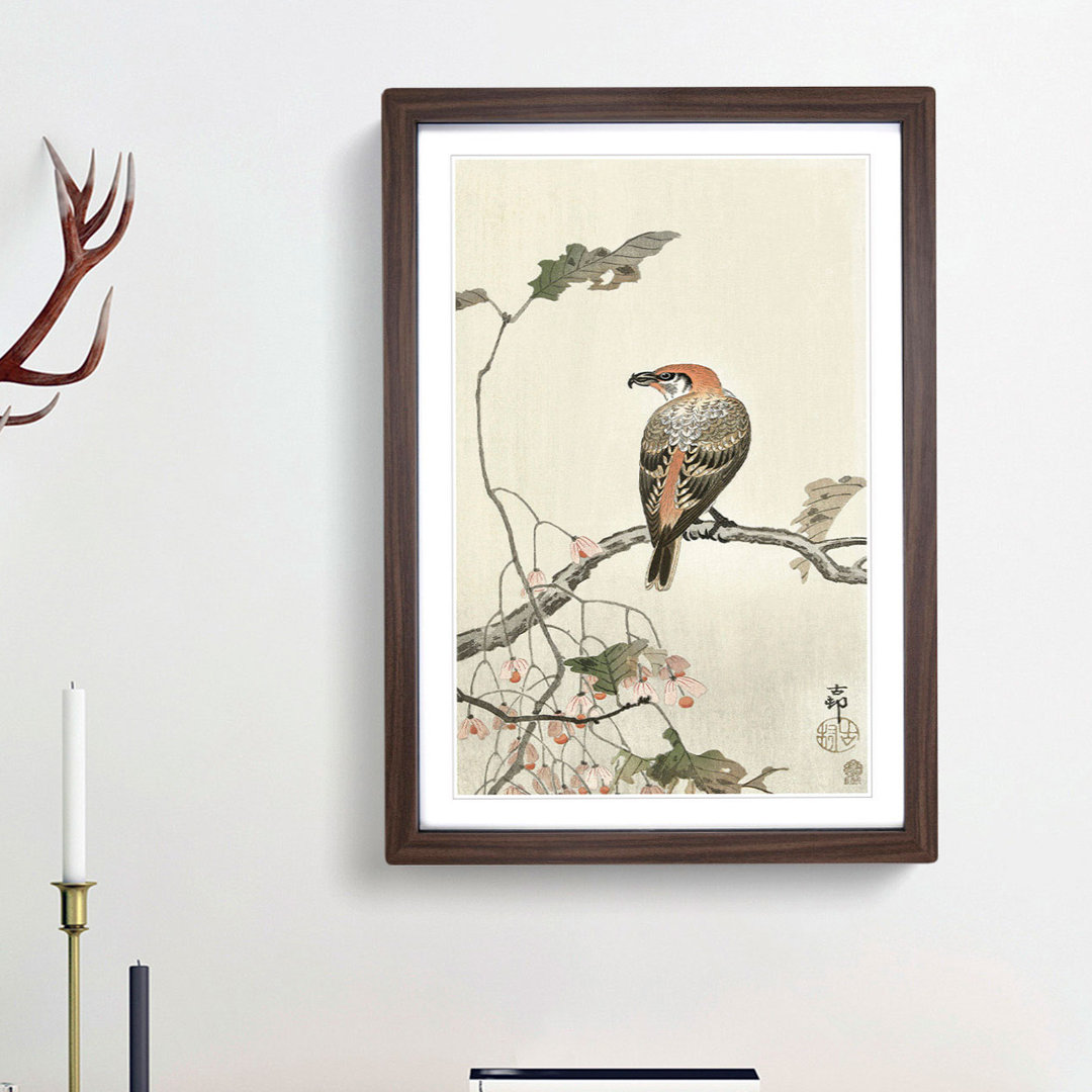 Crossbill on a Tree Branch by Ohara Koson - Picture Frame Painting Print
