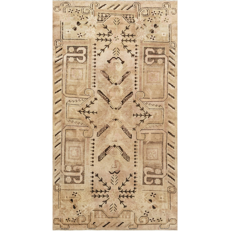 Vintage One-of-a-Kind Rectangle 4'7" X 8'3" Hand Knotted Area Rug