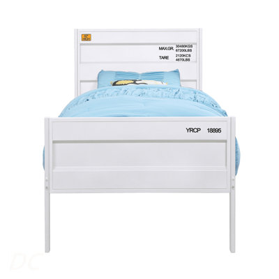 Lit plateforme double blanc