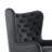 Waverly Upholstered Faux Leather Tufted Swivel Wingback Chair-112738874