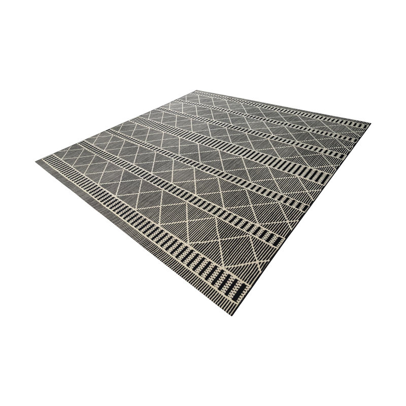 Tapis d'extérieur Black_Unique Loom Dalyan, Carré 7 pi 10 po