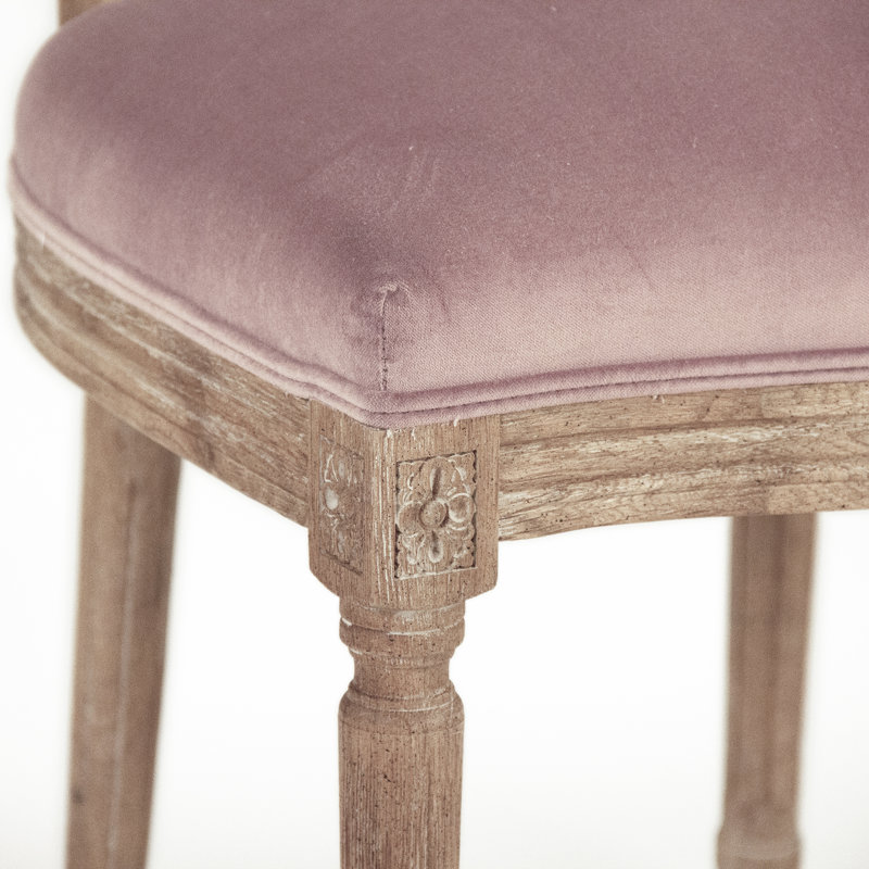 Galvin Upholstered Dining Chair, Dusty Rose Velvet