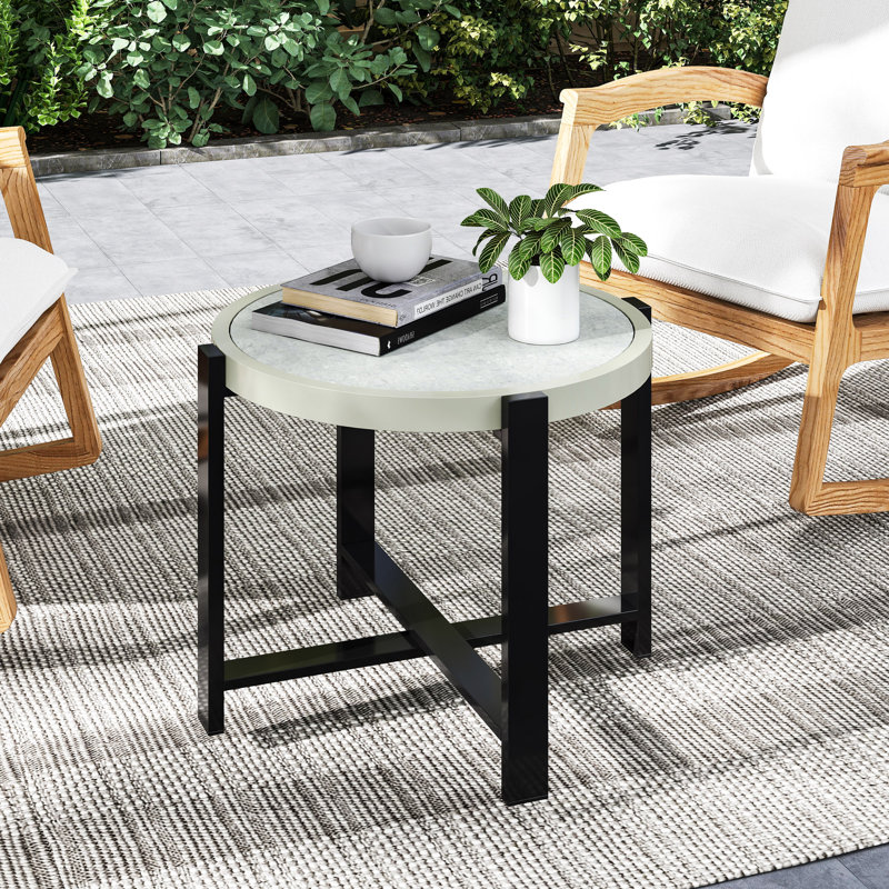 Round Outdoor Side Table , 60cm cm W 60cm cm D