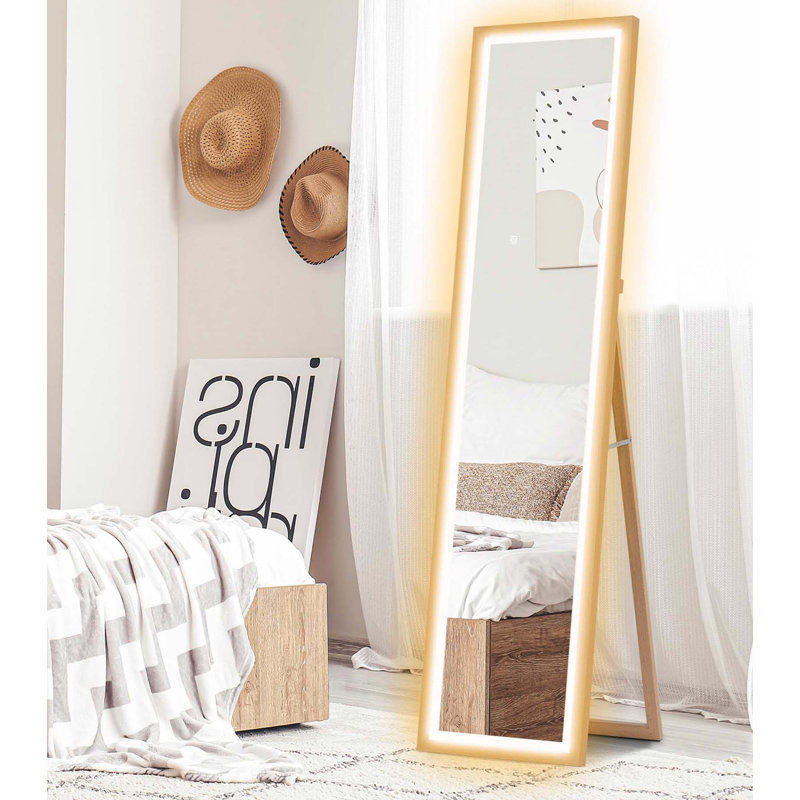 Demetrias Rectangle Mirror, Oak Wood