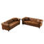 6 - Siège de bureau moderne en tissu chenille, structure en bois massif et pieds en métal doré