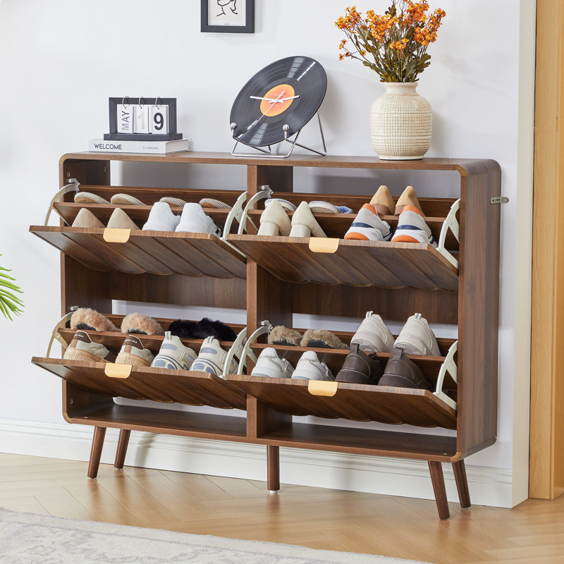 Rangement à chaussures 16 paires, Noyer