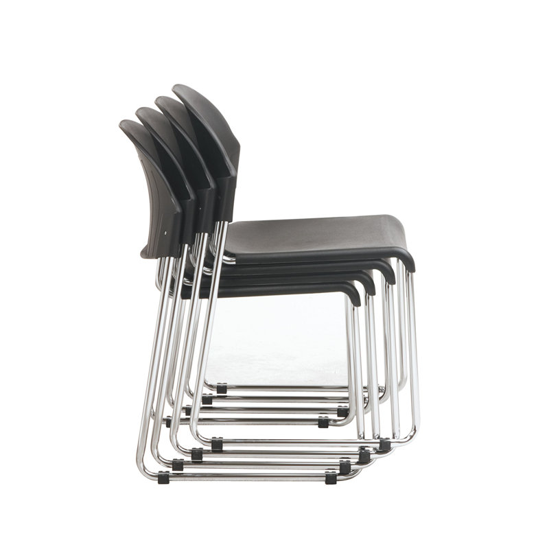 Chaise empilable sans accoudoirs, Noir