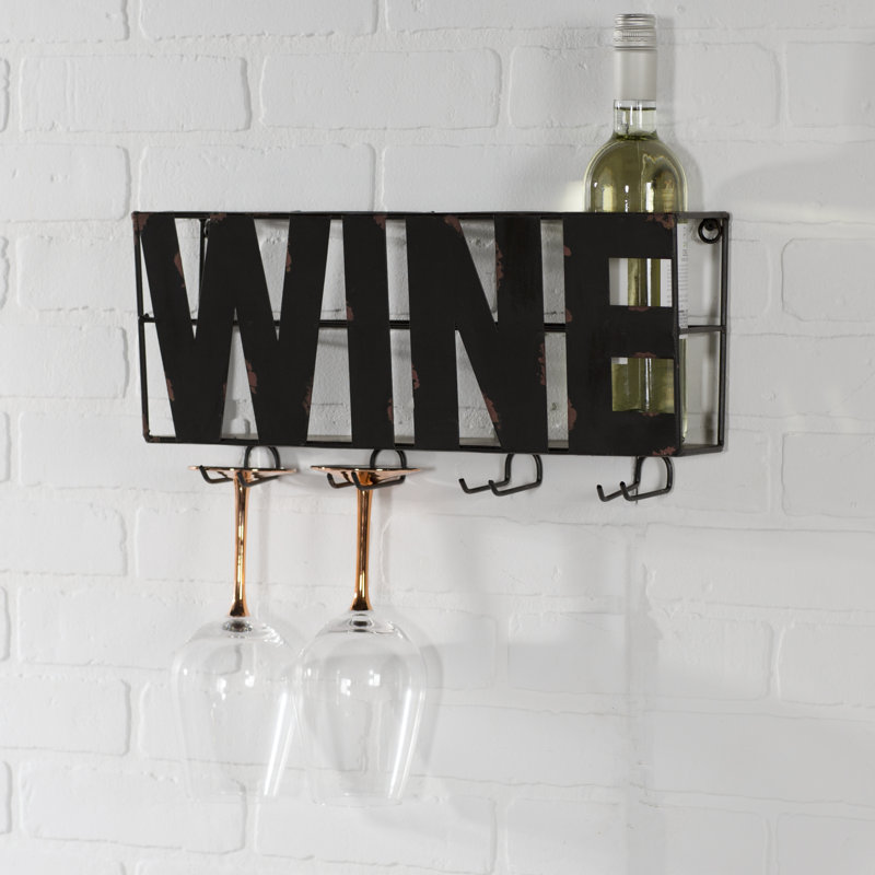 Doswell Wall Mounted Wine Bottle Rack in