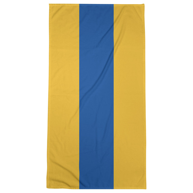 Lightweight Bath Towel, Gold/Royal Blue/Gold, Poly/Cotton