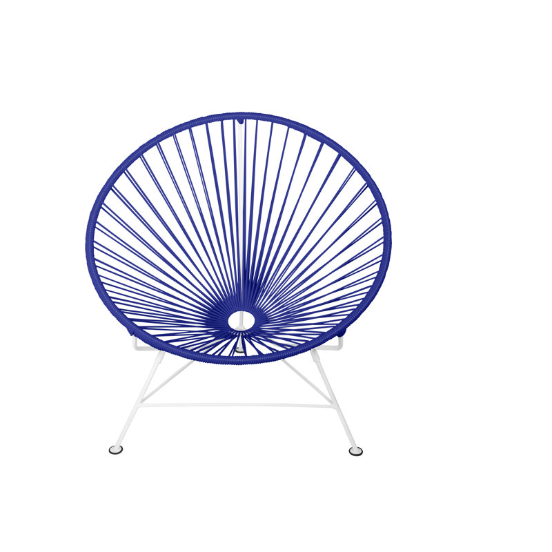 Innit Indoor Handmade Lounge Chair, Navy/White