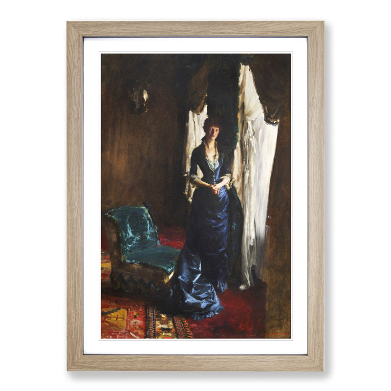 Madame Paul Escudier by John Singer Sargent - Picture Frame Painting, 36cm H x 27cm W x 2cm D, Oak Framed