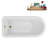58" Streamlin Clawfoot Tub,Tray,Drain, Clawfeet-101628927-102219863