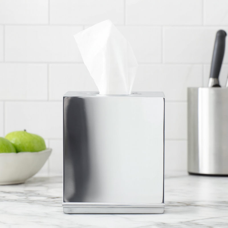 Accessoires pour la maison et le bureau en acier inoxydable poli de la collection Lustra