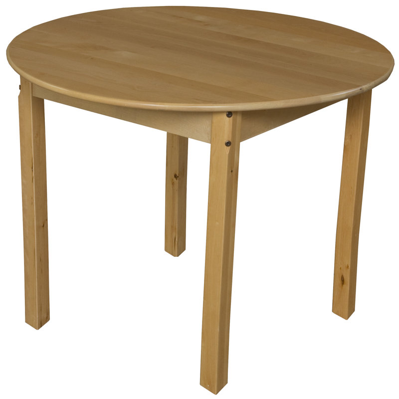 Circular Hardwood Table, Without Casters, 30" H x 36" L x 36" W