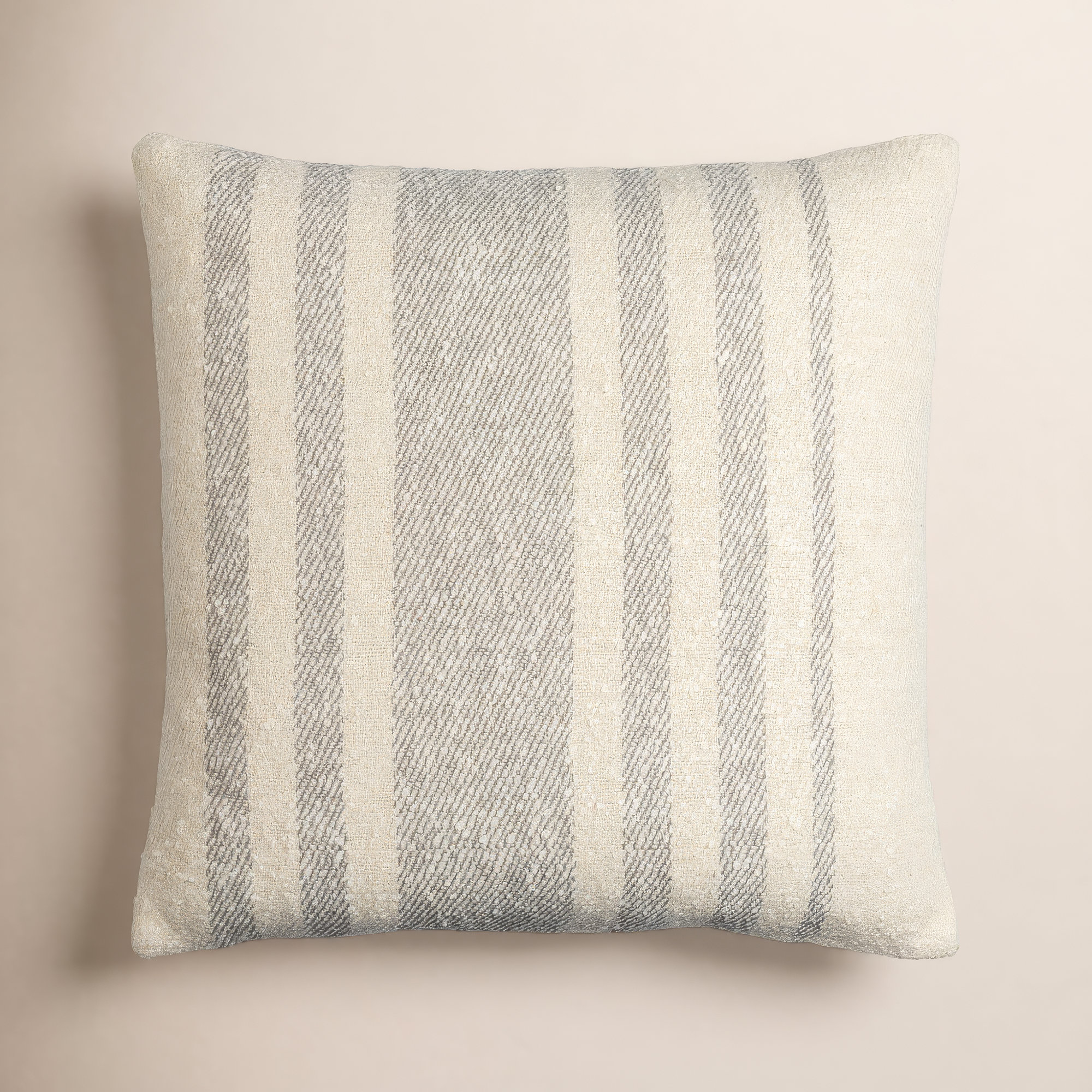 Sorden Striped Cotton Throw Pillow, Polyester/Polyfill, Brown, 22" x 22"