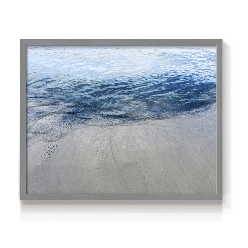 Aegean Blue Water - Reproduction encadrée - Restickable, H 11 po x l 14 po, Gris