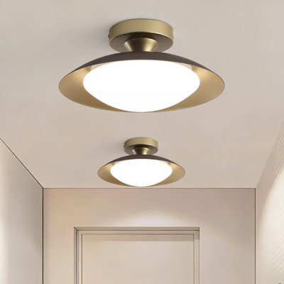 2 Pack Dimmable Mid Century Modern Semi Flush Mount