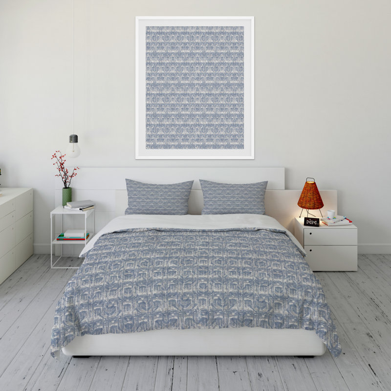 Polyester Twill Abstract Duvet Cover, King Comforter + 2 King Pillowcases
