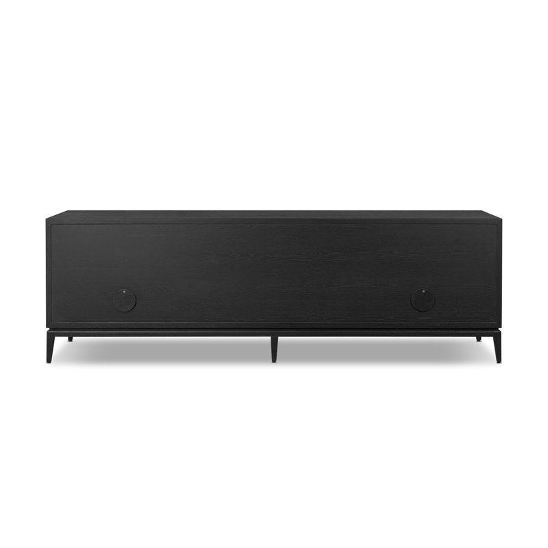 Rosenell Media Console-Oak Solid, Black