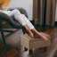 Repose-pieds rembourré avec rangement 12 po-575278390