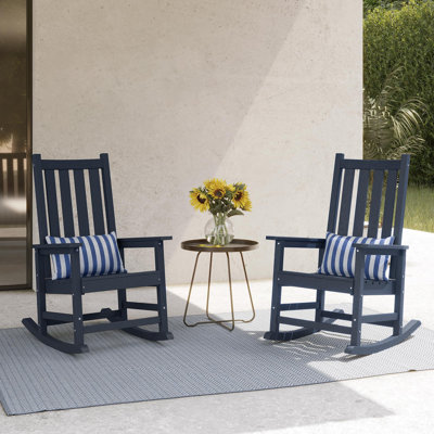 Ensemble de chaises berçantes HDPE toutes saisons pour l'extérieur
