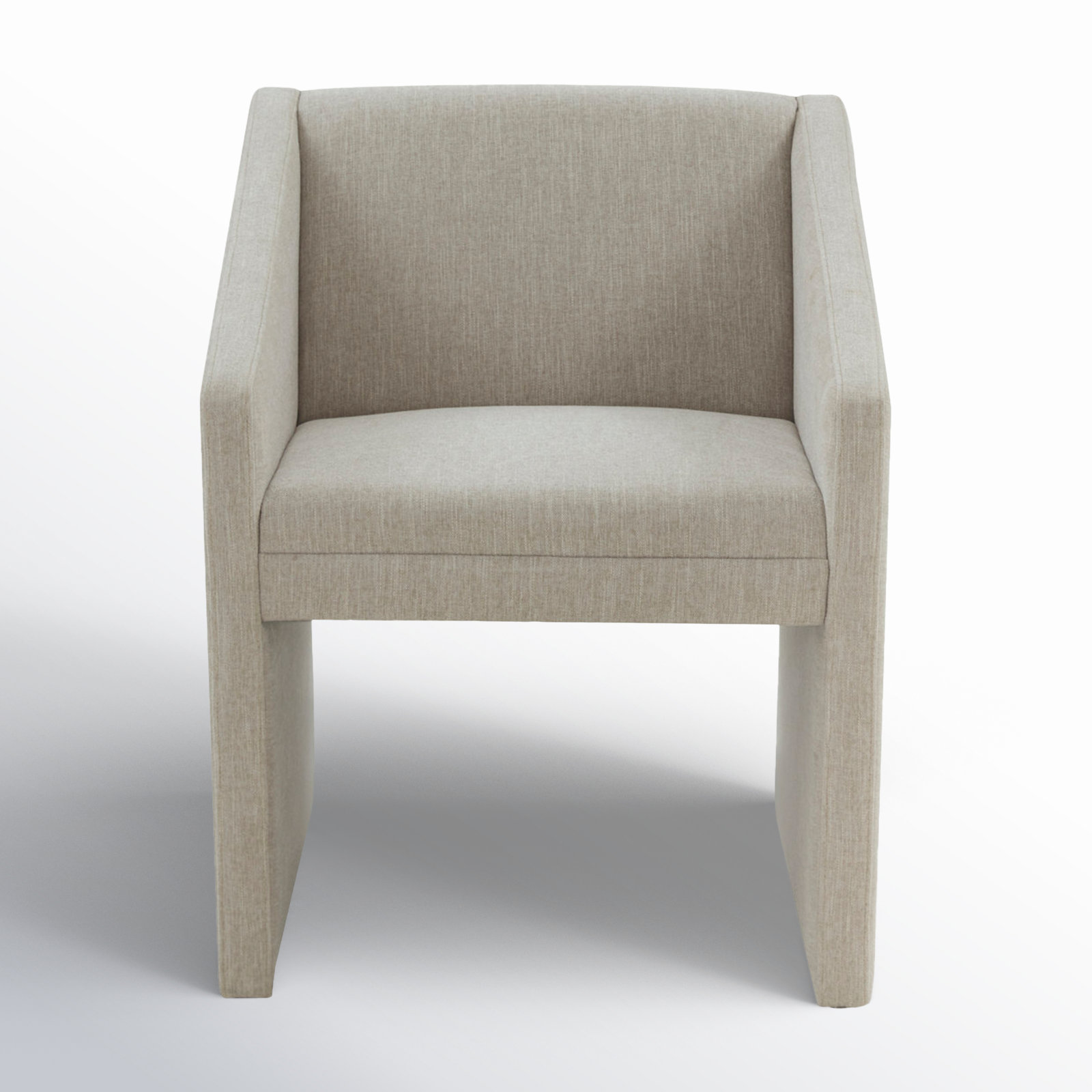Dimeo Linen Armchair, Light Gray Linen
