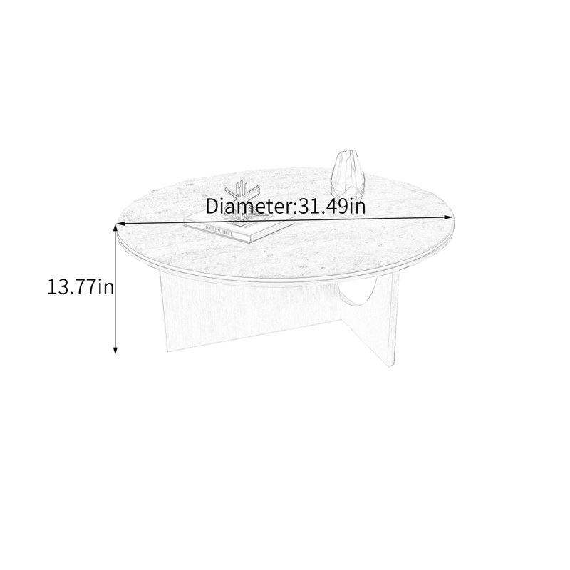 Holzer, 13.77" H x 31.49" W x 31.49" D, Beige