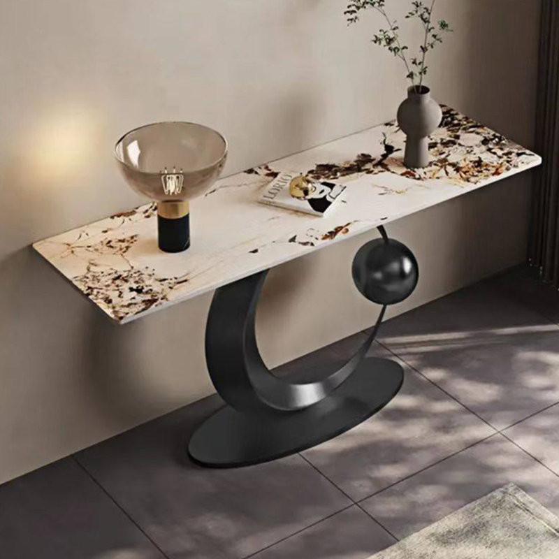 Console légère et luxueuse, H 33,5 po x l 55,1 po x P 13,8 po, Noir