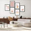 Décoration murale encadrée, ensemble d'inspiration boho abstraite et minimaliste, illustrations modernes et décoratives pour salon, chambre à coucher, bureau-116539810-116539814