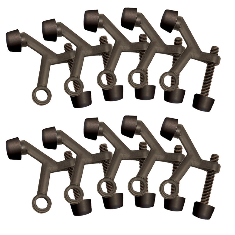 2-1/10 in. x 1-3/4 in. Standard Hinge Pin Door Stop Value Pack, Oil Rubbed Bronze