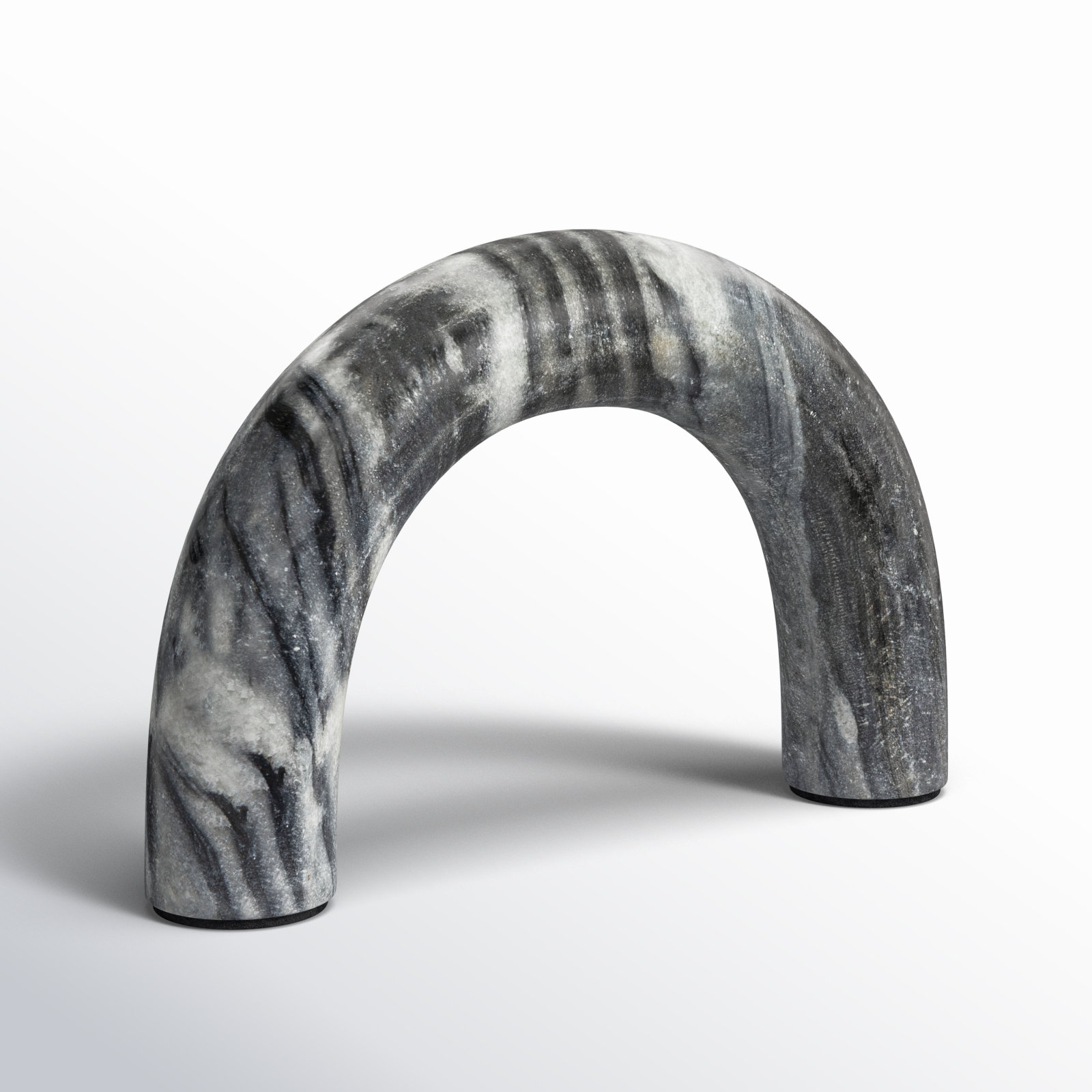 Earlston Marble Sculpture, Gray/White