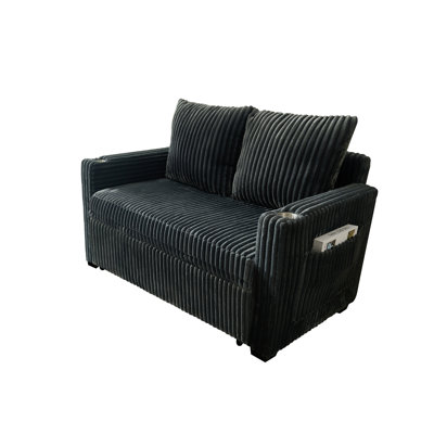 cushioned recliner sofa bed with USB charging function