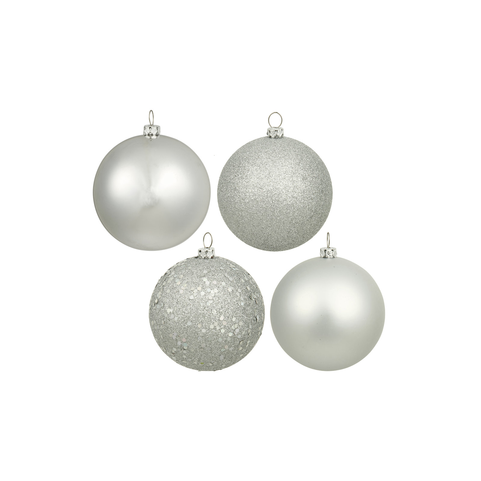 Holiday Décor Ball Ornament, Silver, 2.75"