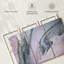 Reproduction d'art sur toile rose et gris-1971937931