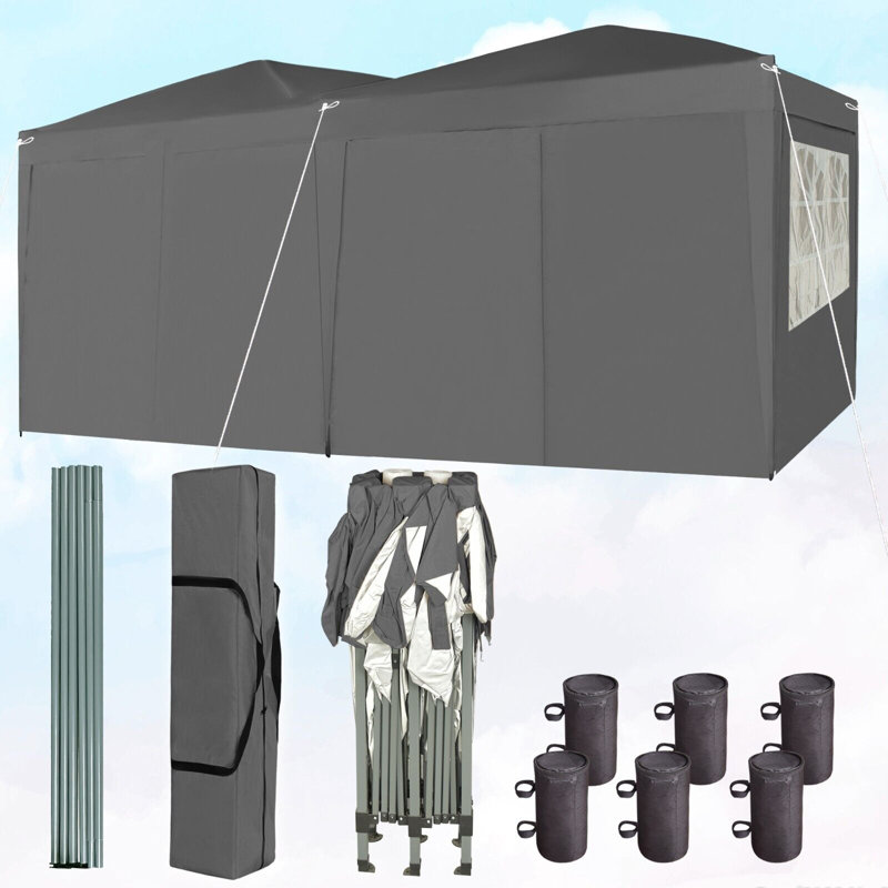 Alanie 6m x 3m Pop Up Gazebo, Grey