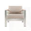 Fauteuil club d'extérieur en aluminium