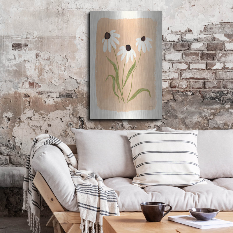 Art mural en métal luxueux «Meadow Treasures 2» par Katrina Pete, 24 po x 36 po