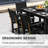 Davonia Gray 5-Piece HDPE Plastic Patio Outdoor Dining Set with Arm Chairs-1590097663