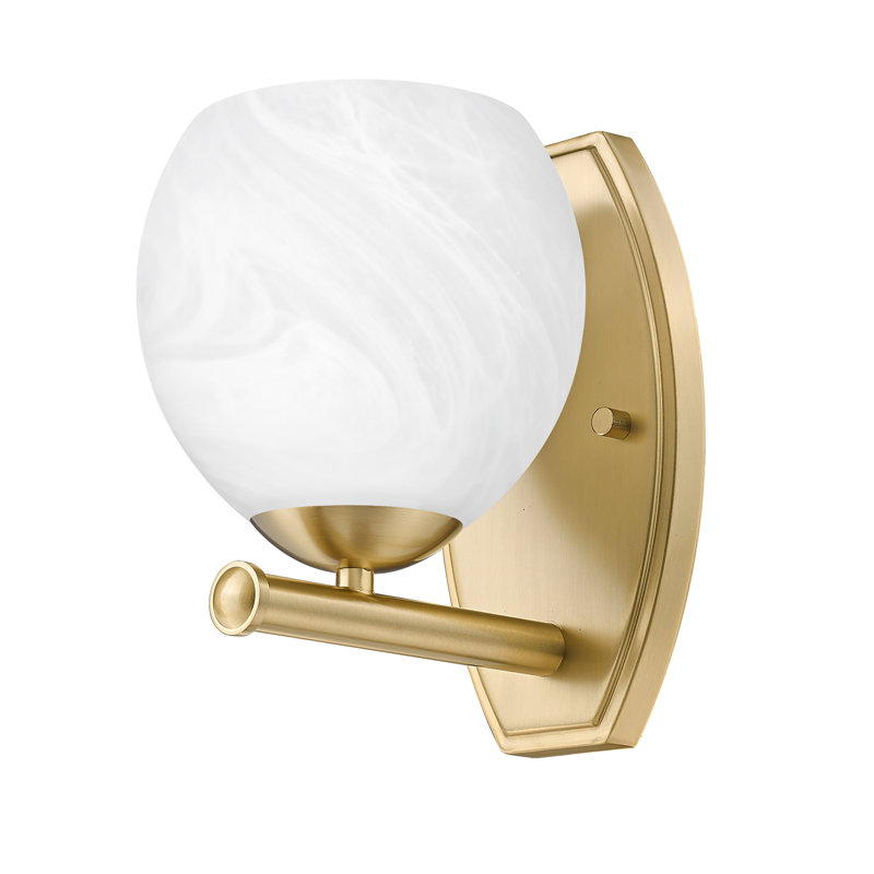 Novalie 8.75 inch Modern Gold 1 Light Wall Sconce, Modern Gold