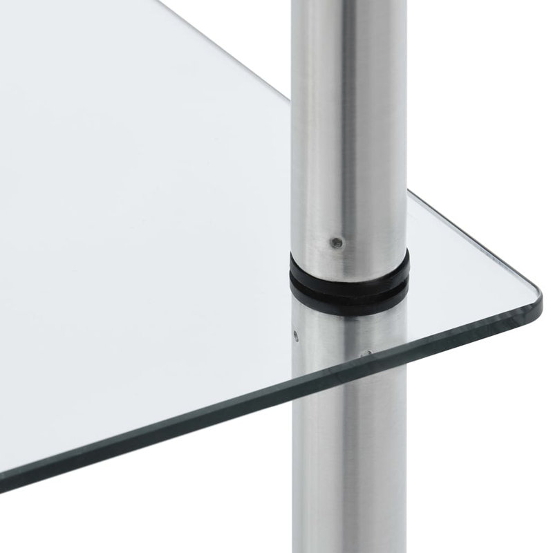 Gravette 40cm W Metal Shelving Unit, Transparent