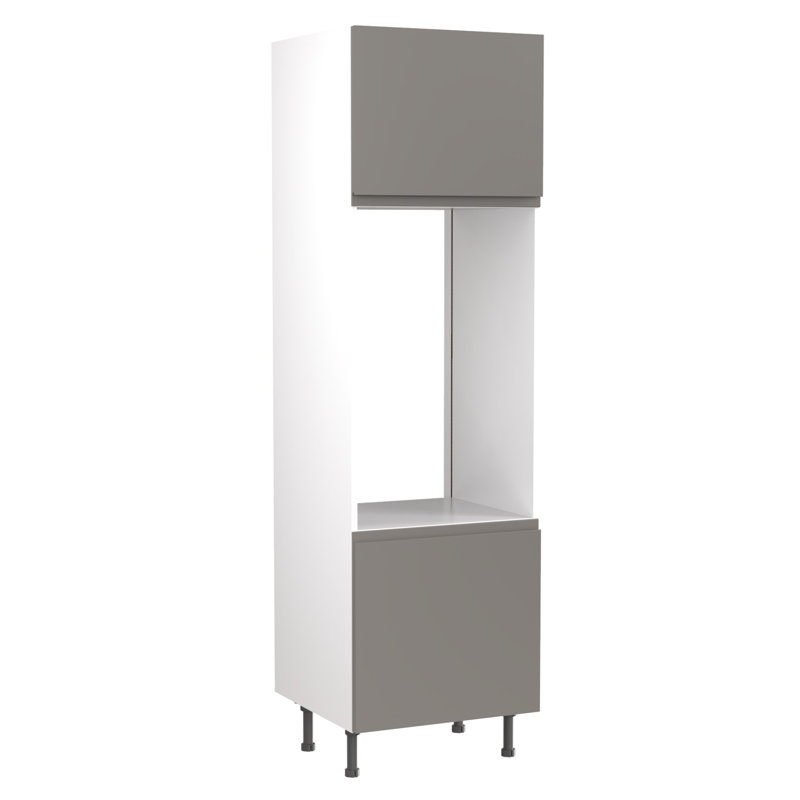 Kitchen Kit Flatpack J Pull Gloss Tall Unit Double Oven, Dust Grey
