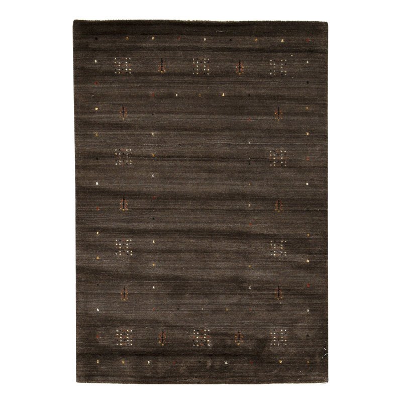 Tapis brun foncé en laine noué à la main Manchuria