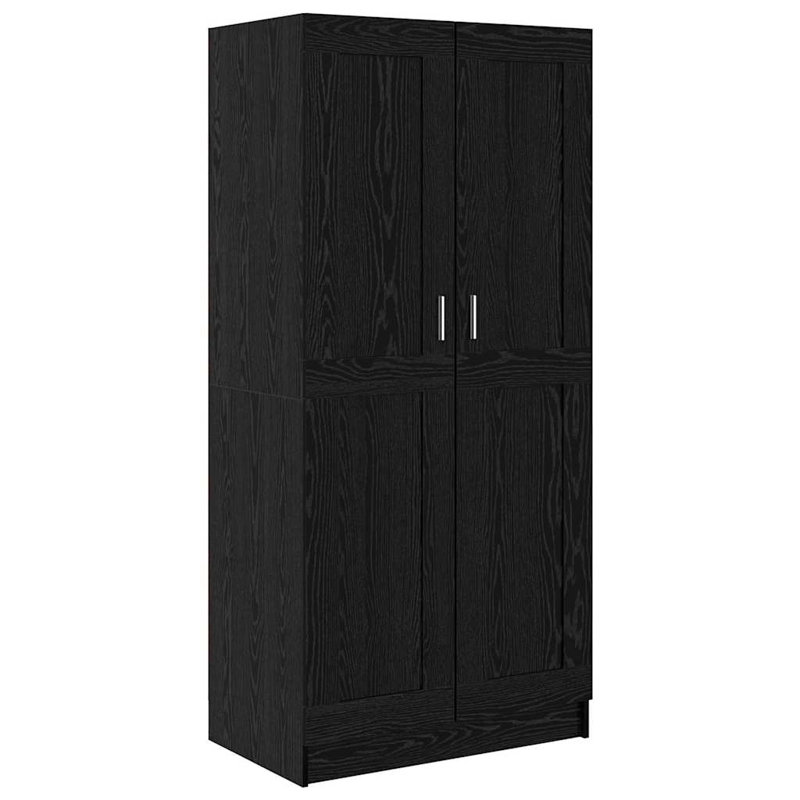 Engineered Wood Wardrobe, Black Oak