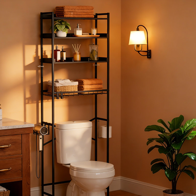 Rangement pour salle de bain Farmhouse, Noir