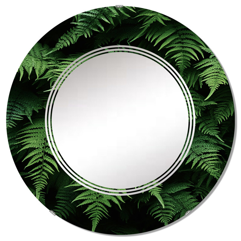 Bafra - Miroir mural moderne rond, 32 po x 32 po